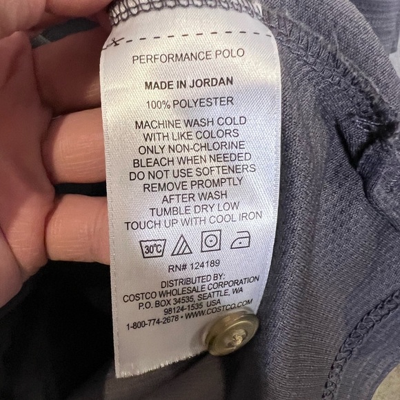 100. 2 polos Kirkland Charcoal/Members Mark Grey Polos XL - Picture 4 of 6